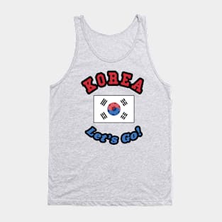 ⚽ Korea Soccer, 태극기 Flag, C'mon! Let's Go! 대한민국! Team Spirit Tank Top